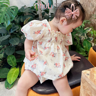 Set đồ bé gái NHULII váy hoa nhí cho bé công chúa kèm quần 5 đến 14 Kg NI032