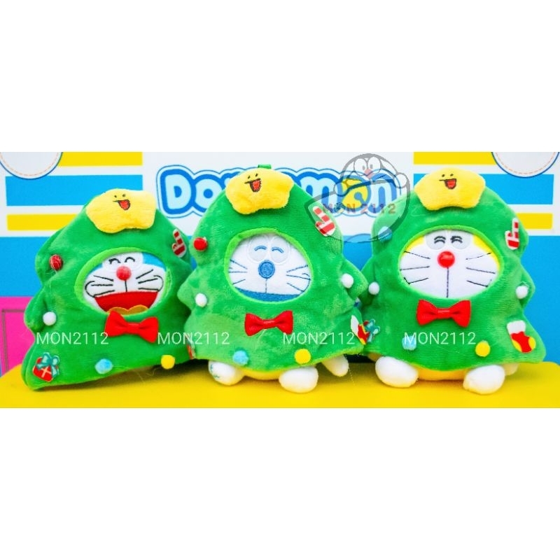 Gấu bông Doraemon Doremon size mini 10cm cây thông giáng sinh