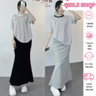  Chân Váy Dáng Dài Đuôi Cá Nữ Tính Tôn Dáng GirlZ Shop Váy Đuôi Cá Midi Dáng Xuông Chất Borip Phong Cách HQ Basic -Vn4- 