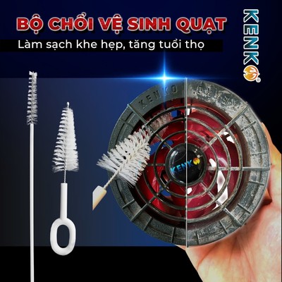 Bộ 2 Chổi Vệ Sinh Quạt Áo Điều Hòa KENKO, Làm Sạch Cánh Quạt Và Khe Hẹp, Nhỏ Gọn Dễ Sử Dụng