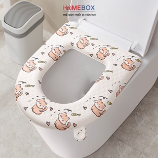 Đệm Lót Bồn Cầu Ấm Mông Giữ Ấm Mùa Đông, Lót Toilet EVA Chống Thấm Tấm Phủ Bồn Cầu Tiện Dụng