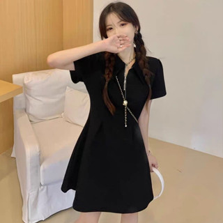  Đầm Polo Bigsize Nữ Tay Ngắn Cổ Bẻ Khóa Kéo Lên Phom Tôn Dáng Dễ Thương Vải Thun Gân Co Giãn G98 