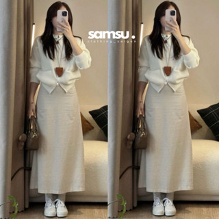 [ĐỌC KỸ MÔ TẢ] Chân Váy LINEN THÔ Dáng Dài 88cm Có Lót Trong Hàn Quốc OLDSCHOOL Samsu.clothing_saigon