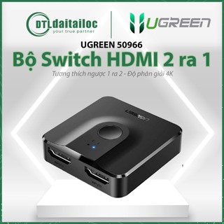 Bộ Chuyển Mạch HDMI 2 Vào 1 Ra (Hỗ Trợ 2 Chiều) (CM217) Ugreen 50966 | Chính Hãng | Bảo Hành 18 Tháng