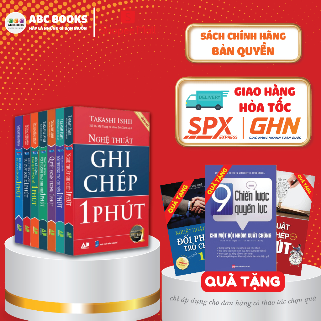 Sách - Bộ Sách Rèn Luyện Kỹ Năng 1 Phút - 7 Cuốn (Tư Duy Logic, Tư Duy Chiến Lược, Ghi Chép 1 Phút )