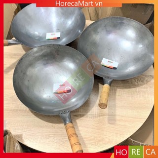 Chảo thép chống dính dày có tay cầm - có 3 kích thước (36cm - 39cm - 43cm), dùng để chiên xào