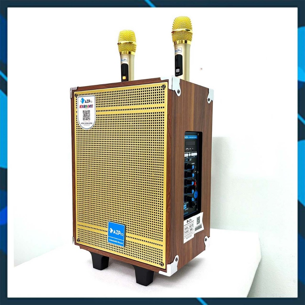 [Bản GOLD 2026] Loa kéo hát karaoke bluetooth AZPRO AZ V9 Bass 20 mini chính hãng tặng 2 micro