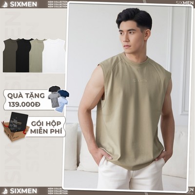 Áo thun TANKTOP SIXMEN [Tặng Hộp Gói Quà] Cotton 2 chiều cao cấp - Thoải mái , dễ dàng vận động SIXMEN