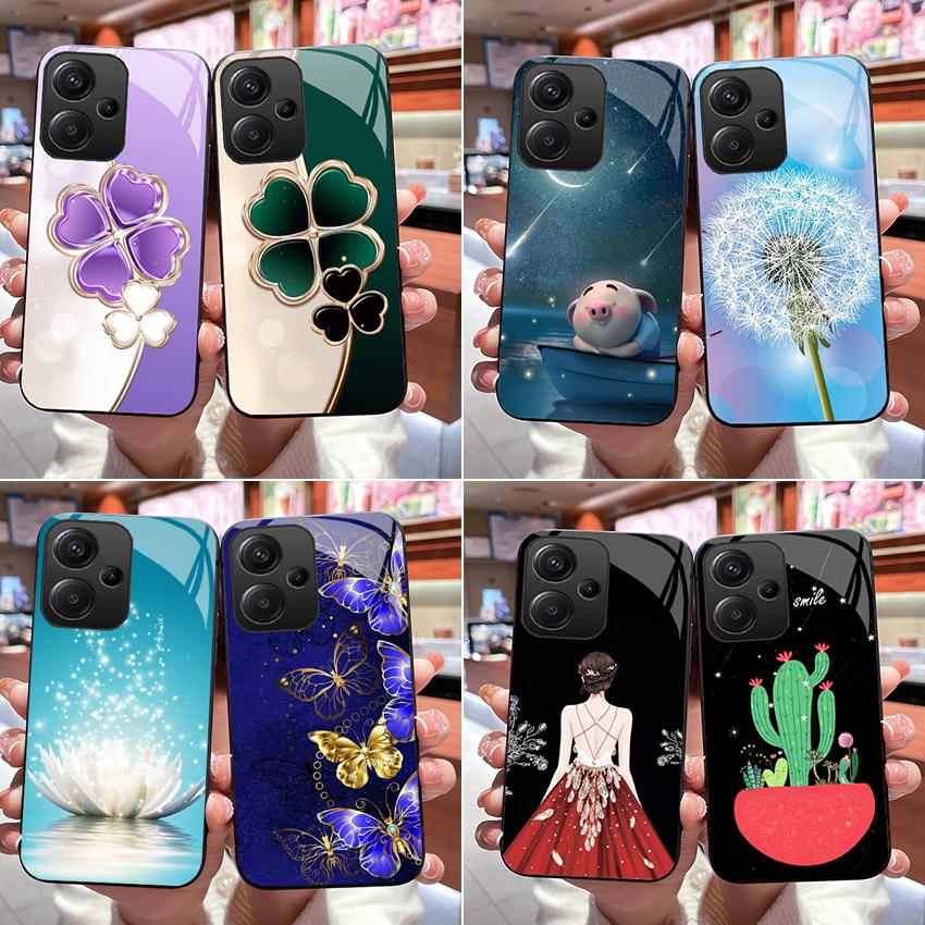 Ốp Lưng XIAOMI REDMI 13/ REDMI 13X Lưng kính bóng, Thiết kế thời trang