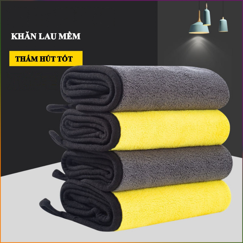 Khăn lau xe ô tô 30*30CM chuyên dụng dày dặn  AHACAR phụ kiện chăm sóc nội thất ngoại thất ô tô