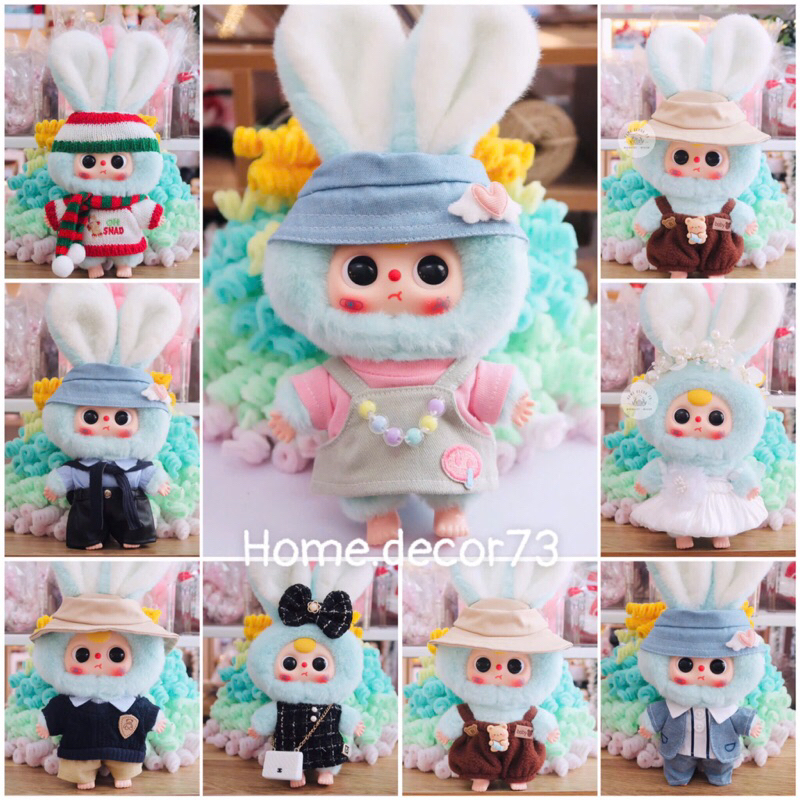 [RIÊNG ÁO QUẦN] Áo quần cho tất cả Labubu-Baby three-Bao ao-LILLA-17-18CM