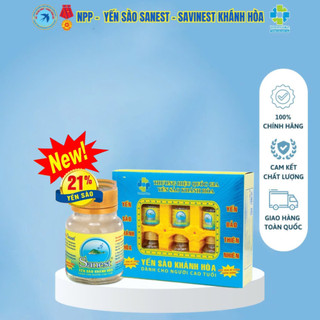  Nước Yến Sào Khánh Hòa Sanest Không Đường  21% Dành Cho Người Cao Tuổi 70Ml Hộp 6 Lọ 