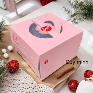 Combo 10 hộp bánh kem cao 18cm xinh xắn có kèm đế ( ko cửa sổ )