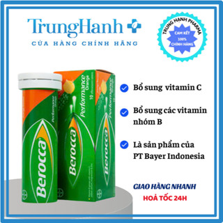 Viên sủi Berocca Bayer hỗ trợ bổ sung vitamin và khoáng chất (10 viên)