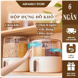 Hộp Đựng Đồ Khô ECOCO Chia Ngăn Kín Khí Chống Ẩm Chống Côn Trùng, Thùng Đựng Gạo Ngũ Cốc Có Chia Ngăn Điều Chỉnh