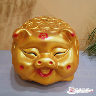 Lợn đất heo đất đồng xu mũm mĩm size đại kích thước 30x26x22cm ống nhét tiền tiết kiệm quà tặng lưu niệm