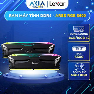RAM máy tính Lexar Ares RGB DDR4 32GB ( 2x16GB) Bus 3600, tốc độ nhanh, đồng bộ RGB, tản nhiệt đẹp
