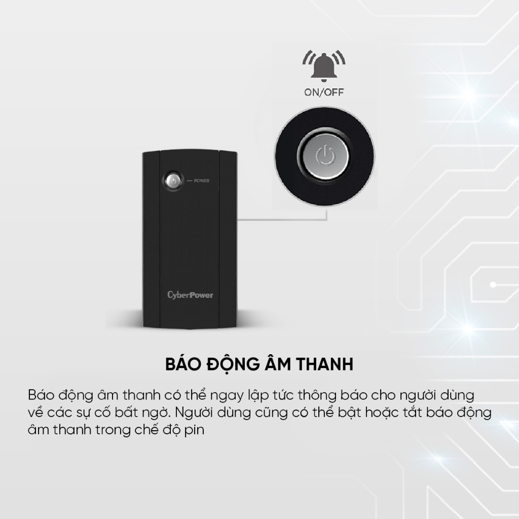 Bộ lưu điện UPS CyberPower UT600E (600VA) công suất 360W tiết kiệm năng lượng | Bảo hành 2 năm | BigBuy360 - bigbuy360.vn