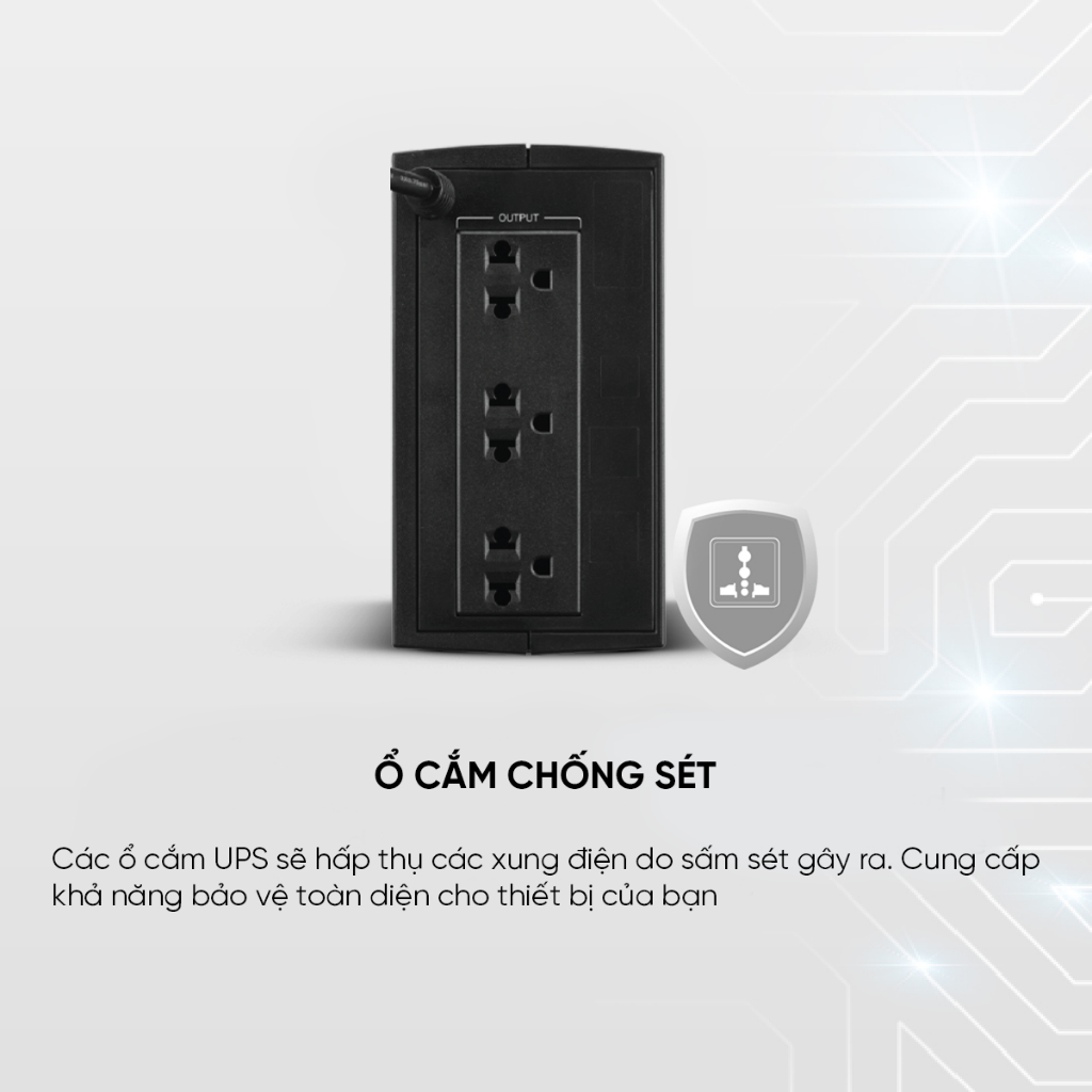 Bộ lưu điện UPS CyberPower UT600E (600VA) công suất 360W tiết kiệm năng lượng | Bảo hành 2 năm | BigBuy360 - bigbuy360.vn