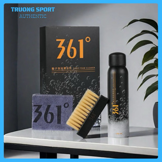 [Chính hãng] Bộ vệ sinh giày cao cấp 361 tẩy vết ố, làm sạch sâu (lọ xịt tạo bọt + bàn chải + khăn)