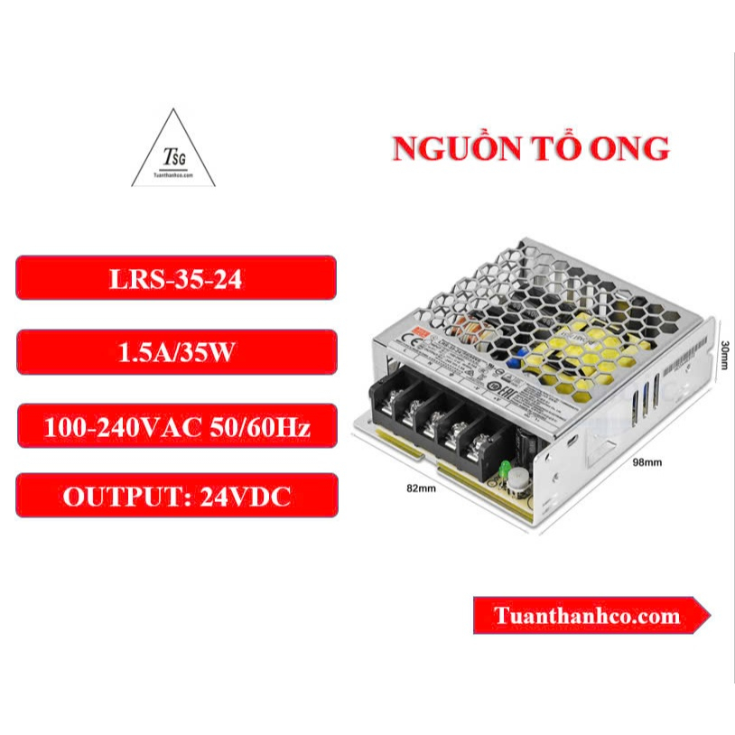 [HÀNG TỐT] Nguồn Tổ Ong 35W LRS-35-24 MINWELL