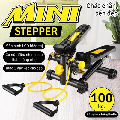 KOL - BG Máy chạy bộ thể dục tại nhà STEPPER - TẶNG KÈM DÂY KÉO - Nâng cao sức khỏe - Yellow