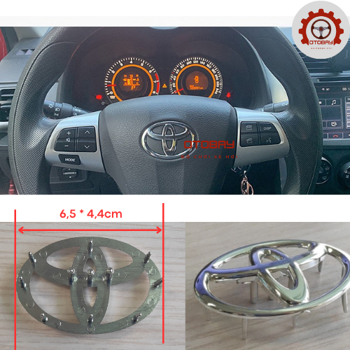 Logo vô lăng,túi khí có chân bắt khớp Toyota Vios, Camry, innova, Fortuner, Cross, hilux, Yaris, Ava