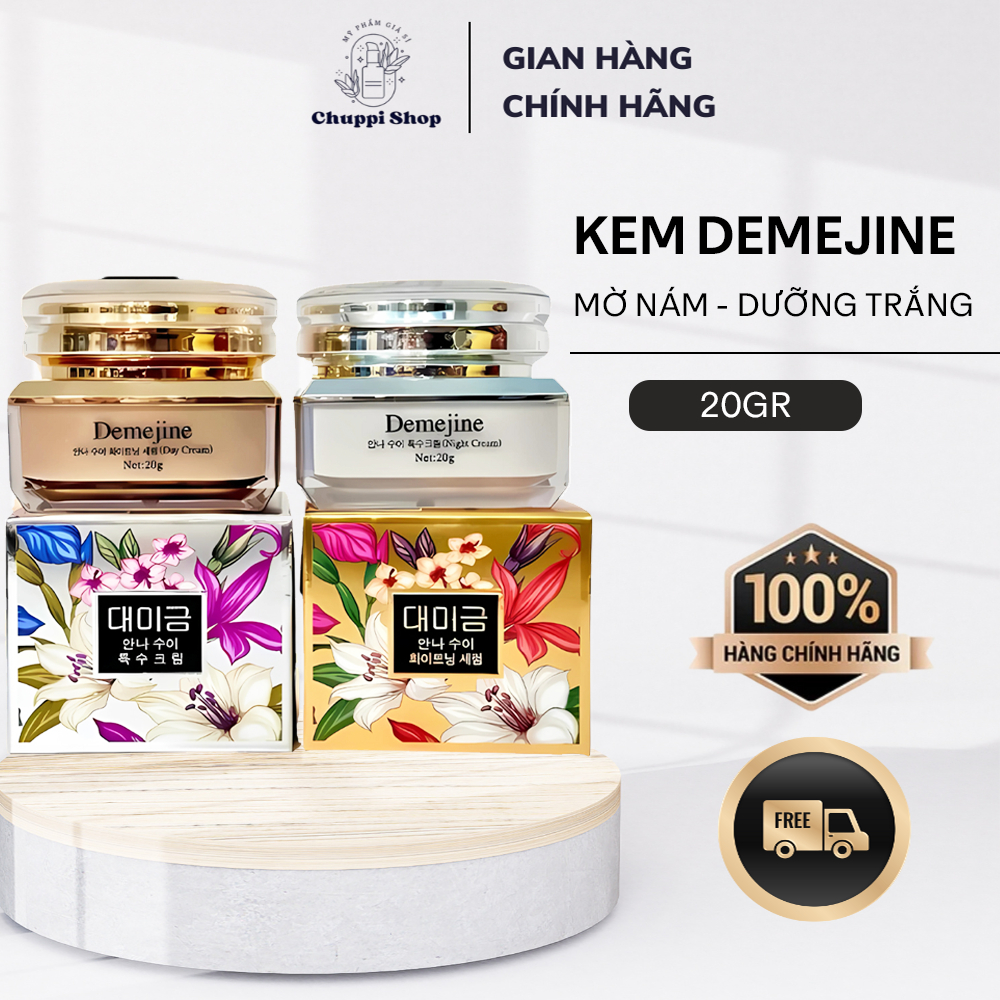 Kem DEMEJINE Ngăn Ngừa và Giảm Thâm Nám Dưỡng Trắng Da 20gram