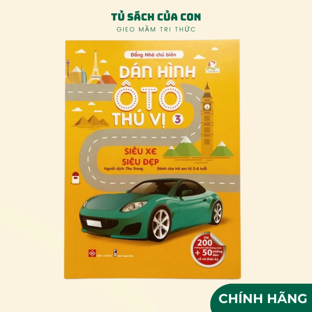 Sách - Dán hình oto siêu xe siêu đẹp