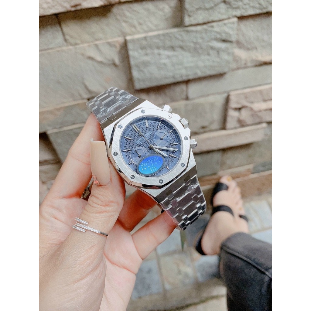 [Full Box] - đồng hồ nam Audemars Piguet Royal Oak 41mm swissquartz, bấm giờ chronograph - dây thép 