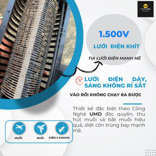 Đèn bắt muỗi CON DƠI model CN02 HATACA