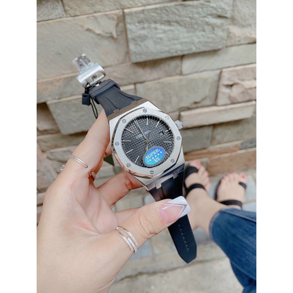 [Full Box] - đồng hồ nam Audemars Piguet Royal Oak 41mm máy cơ Nhật bản cao cấp - dây silicone 