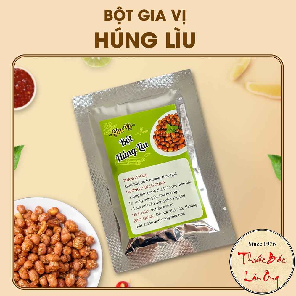 Bột húng lìu, gia vị xào, nấu, tẩm ướp, lạc rang húng lìu, thơm ngon đúng vị