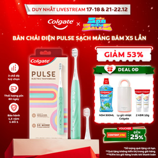 [SSSS] Bàn chải điện Colgate PULSE công nghệ sóng âm, sạch mảng bám gấp 5 lần, pin 60 ngày