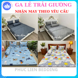 Ga Trải GIường thun lạnh trơn In 3D [ CAO CẤP] ga trải giường co giãn 4 chiều đủ màu-đủ mọi size nệm- không kèm áo gối