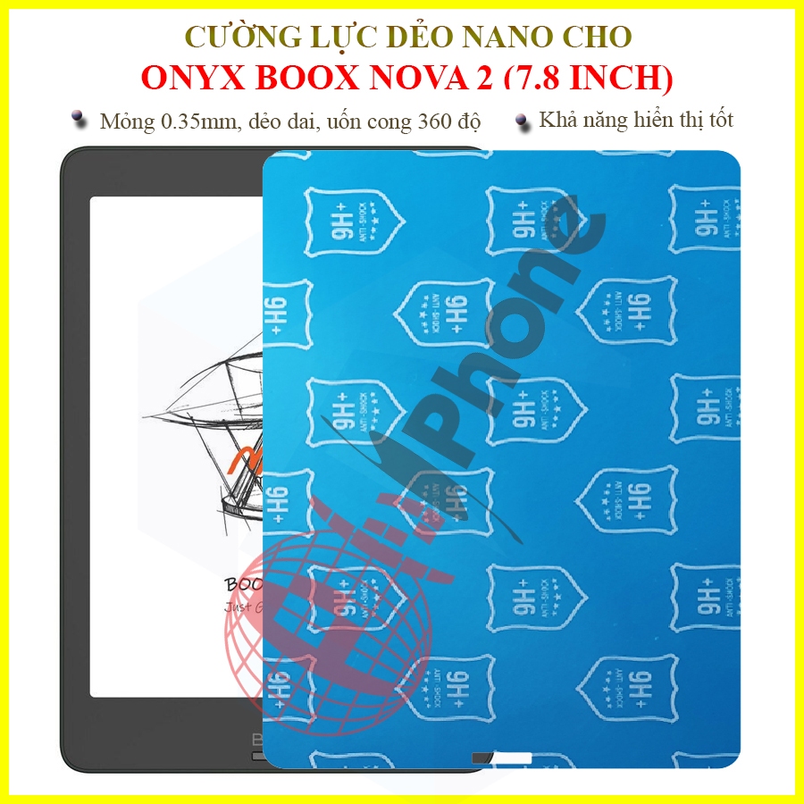 Dán cường lực dẻo nano trong hoặc nhám cho máy đọc sách Onyx Boox Nova 2 (7.8 inch) - Dán Tablet