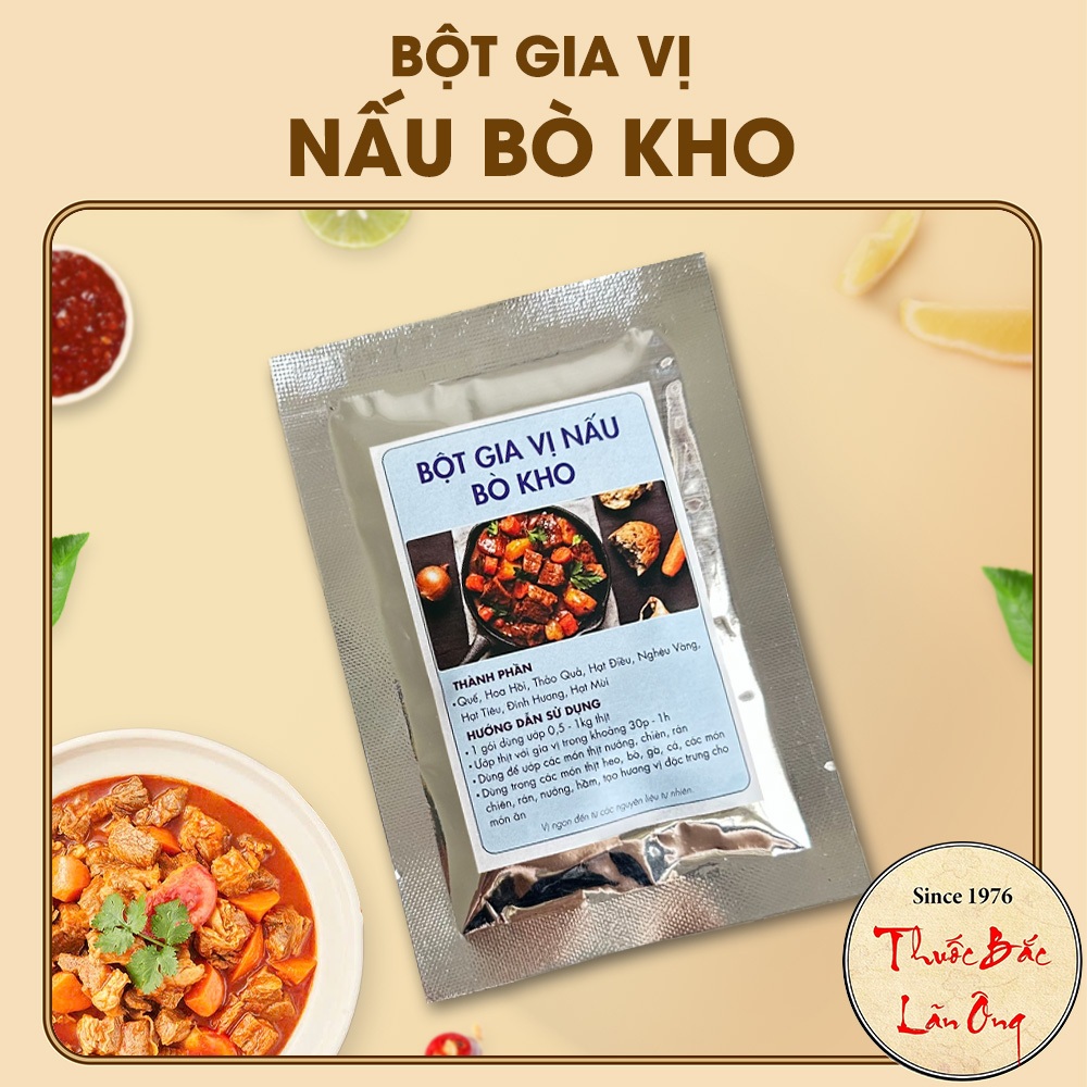 Bột gia vị nấu bò kho (Gia vị ướp chuẩn vị)