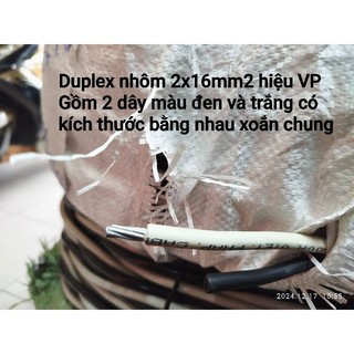 CÁP DUPLEX NHÔM 2x16 - 2x25 - 2x35 Hiệu VP