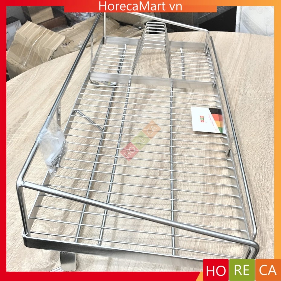 kệ úp chén inox 304 treo tường cao cấp, kệ chén bát inox 1 tầng