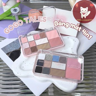 [GOGO TALES] Bảng Phấn Mắt GOGO TALES 4in1 11 Ô Má Hồng Kèm Tạo Khối/Highlight Trái Tim (GT724)