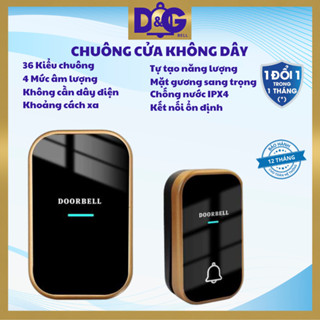 Chuông cửa Không cần Pin, không dây - Nút bấm chống nước