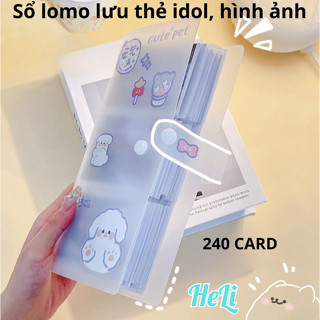 SỔ ĐỰNG LOMO CARD, TOPLOADER BẢO VỆ CARD ẢNH THẺ IDOL, ALBUM ẢNH CÓ NÚT CÀI 84-240 KHE (KHÔNG KÈM ẢNH)