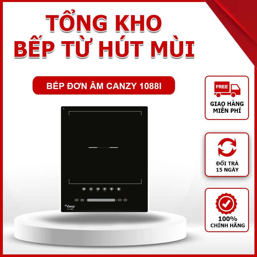Bếp Từ Canzy CZ-1088i Thiết kế đặt âm phù hợp kích thước nhỏ gọn cho gia đình bạn