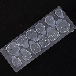 Miếng dán móng tay silicon tạm thời tấm 12 miếng nhỏ Hin.nnailbox