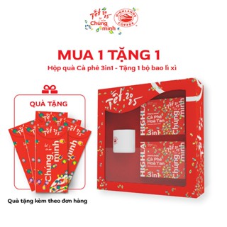 Mua Hộp Quà Tết 2025 Cà Phê Hoà Tan Highlands Coffee Tặng bộ bao lì xì xinh xắn (độc quyền Tết) quà kèm đơn hàng