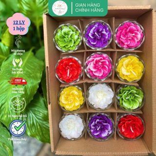 Nến Hoa Thái Mộc Thiên Hương,Nến Bơ Organic,Trang trí,Dâng Phật Cúng Mụ Cúng Dường An Toàn lành tính
