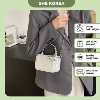 Túi xách cầm tay đẹp phù hợp làm phụ kiện đi chơi nổi bật ,kèm móc khoá charm xinh