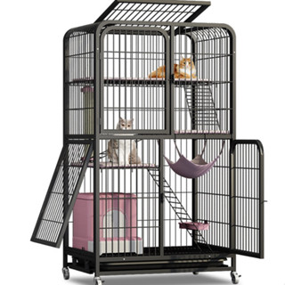 [Size Lớn-12 Phân Loại] Chuồng Mèo Nan Ống Bigsize Có Thể Nuôi Nhiều Mèo Chung Chuồng, Lồng Mèo Sắt Sơn Tĩnh Điện