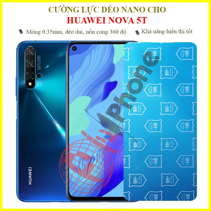 Dán cường lực dẻo nano trong hoặc nhám cho Huawei Nova 5T