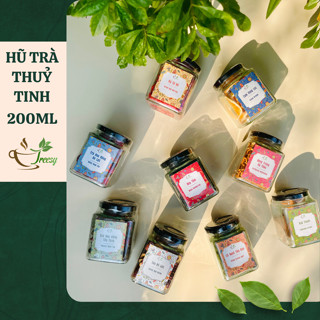 Trà Hoa Sấy Lạnh Hũ Thuỷ Tinh 200ml - Trà hoa quả Treesy - Quà Tặng người thân yêu